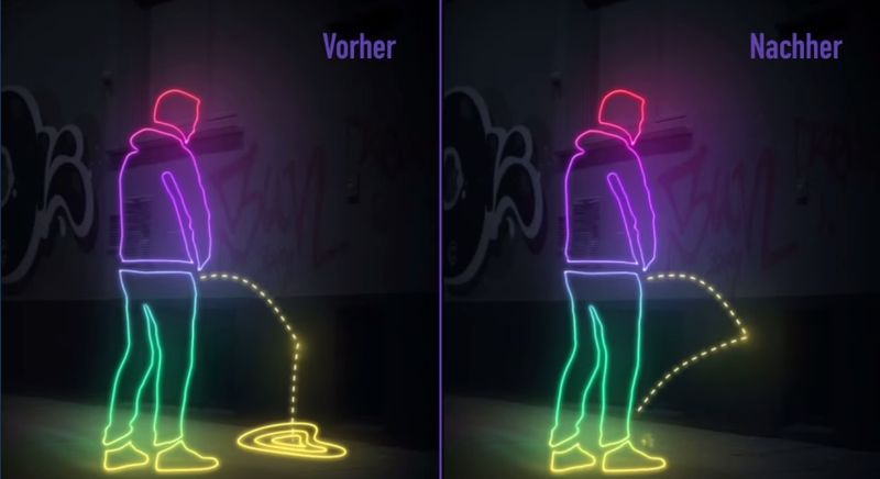 Diese Wände überraschen WIldpinkler richtig schön übel!