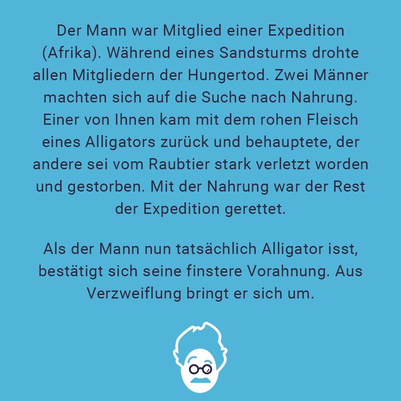 Kuriose Geschichte: Er begeht Selbstmord nach einem Stück Fleisch!
