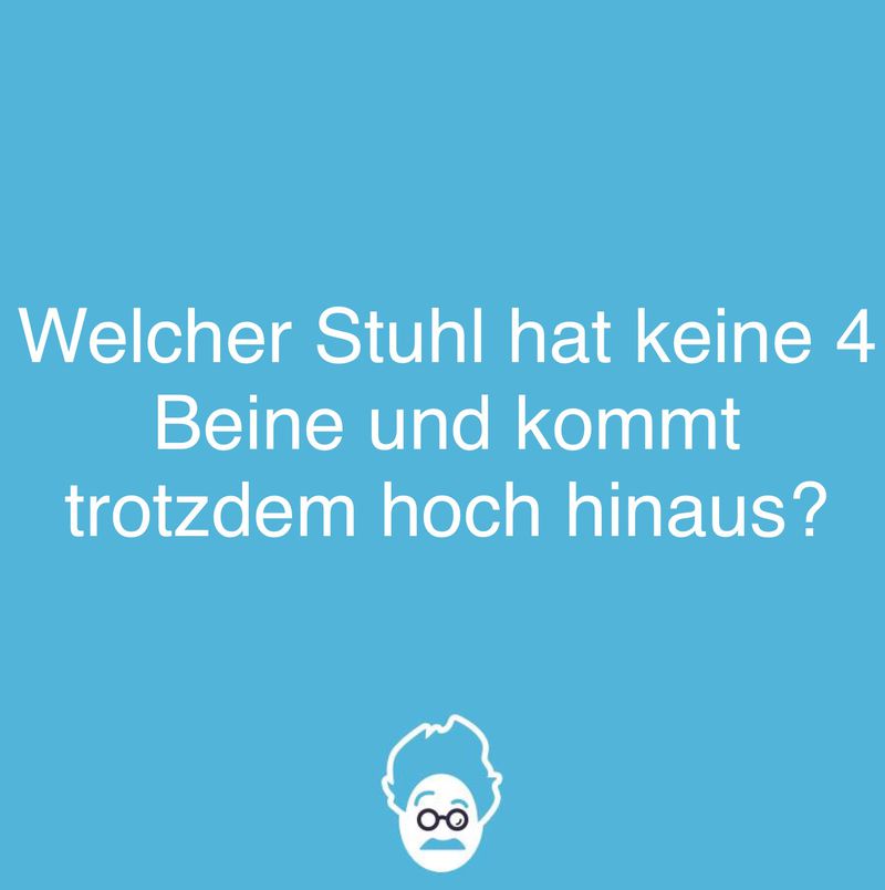 Stuhl ohne Beine!