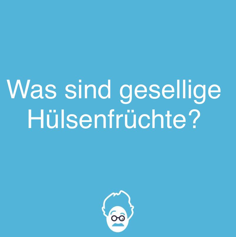 Gesellige Hülsenfrüchte!