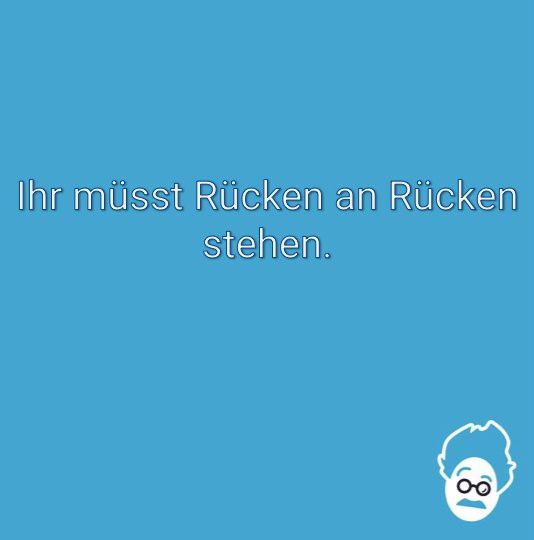 Stehe hinter deinem Vater