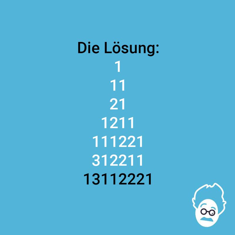 Setze die Reihe fort