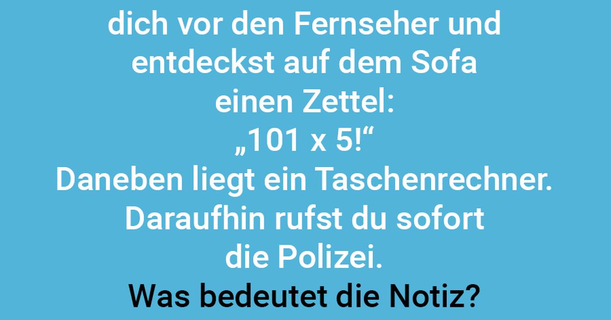101 x 5 = Polizei