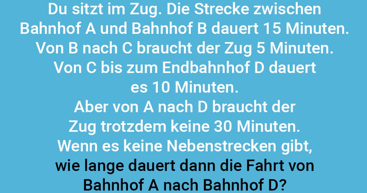 Eine Zugfahrt, die ist lustig