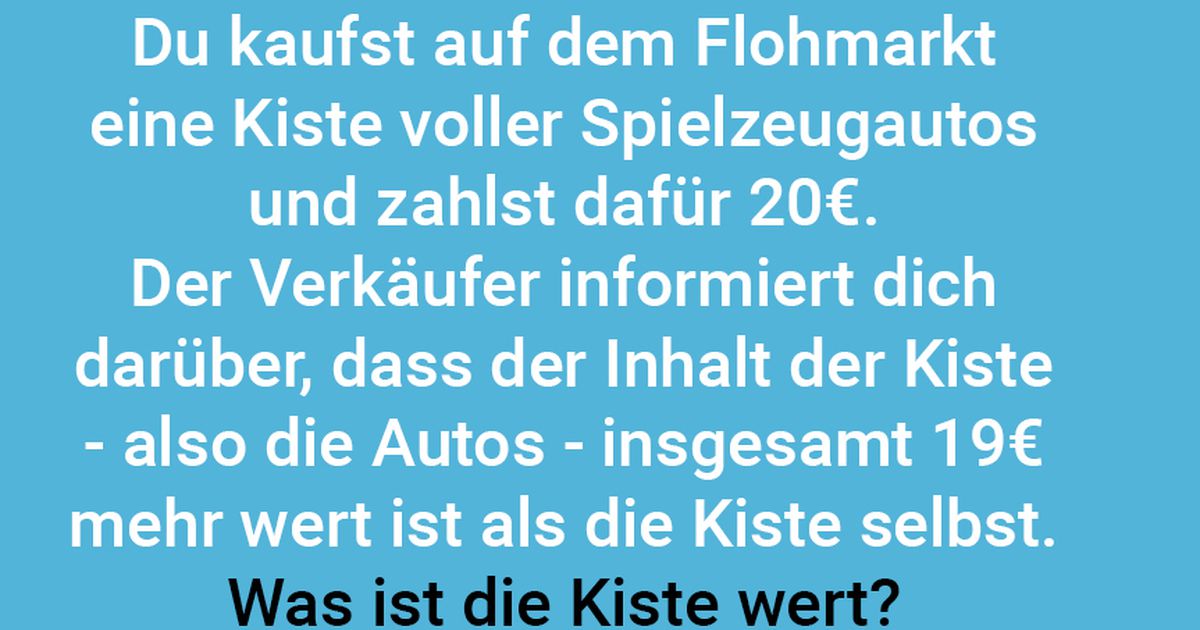 Eine wertvolle Kiste