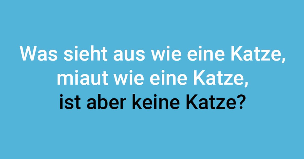 Die Katze, die keine ist