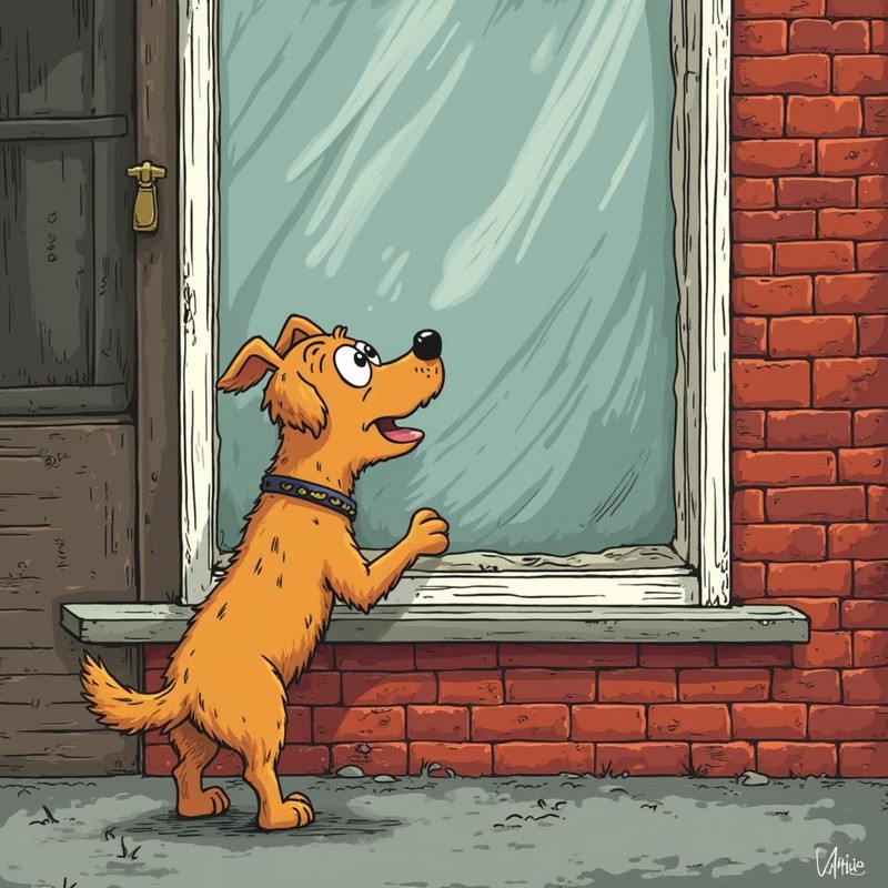 Der Hund weiß sich zu helfen.