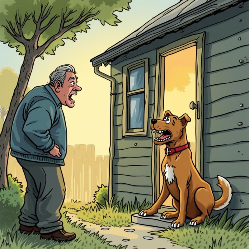 Er hat den besten Wachhund gefunden.