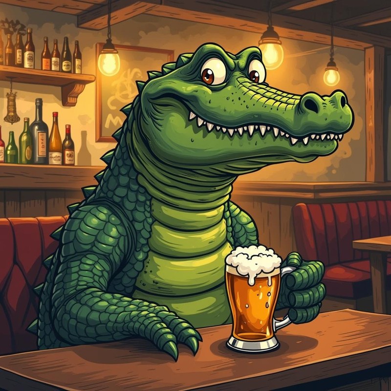Kommt ein Krokodil in die Bar ...