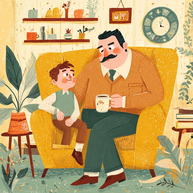 Papa lobt sparsam, aber ehrlich.