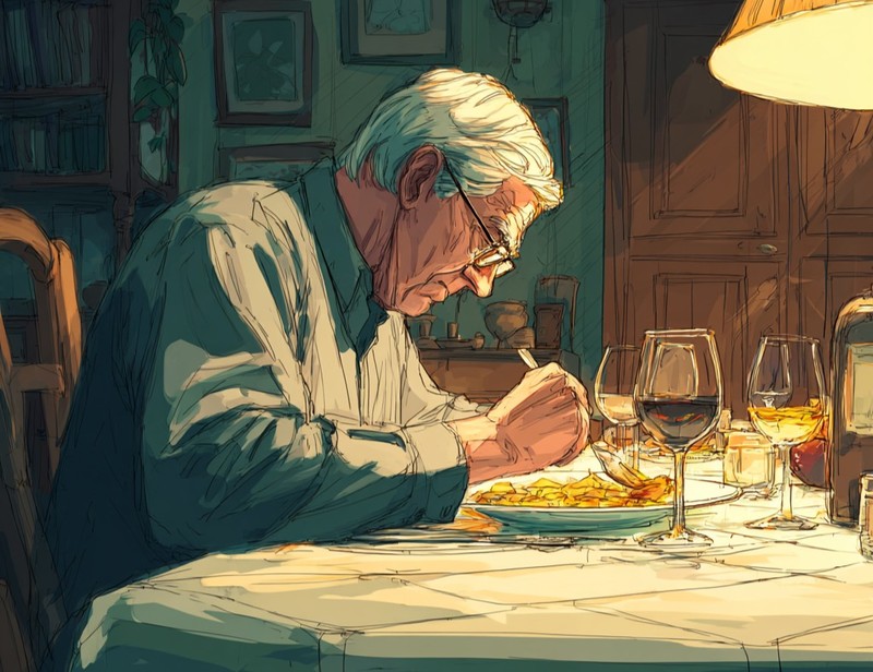 Papa rettet Lebensmittel.