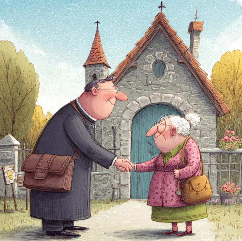 Die Dame hat rührende Abschiedsworte parat.