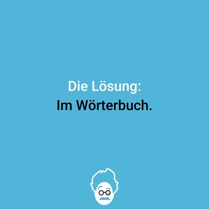 Das ist die Antwort.