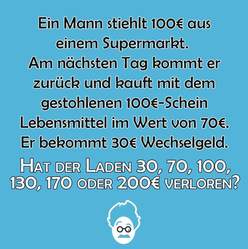 Dieb mit Matheverstand.