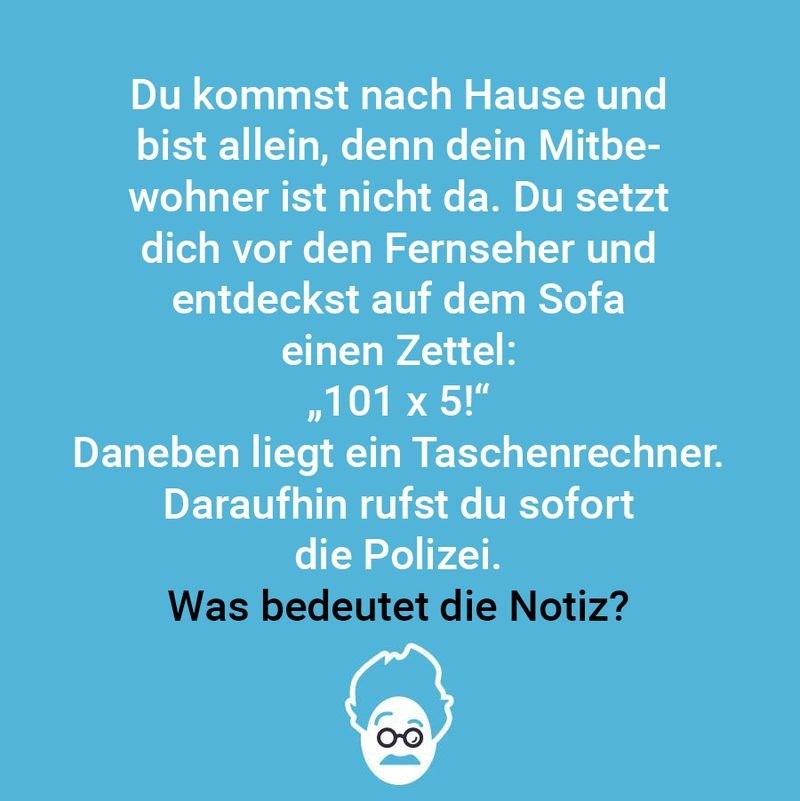 Nachricht auf dem Taschenrechner.