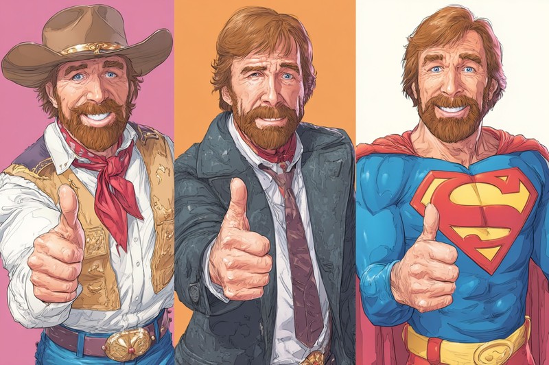 Chuck Norris in geballter Power.