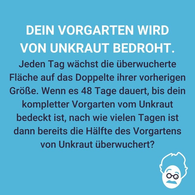 Wann ist der Garten halbvoll?