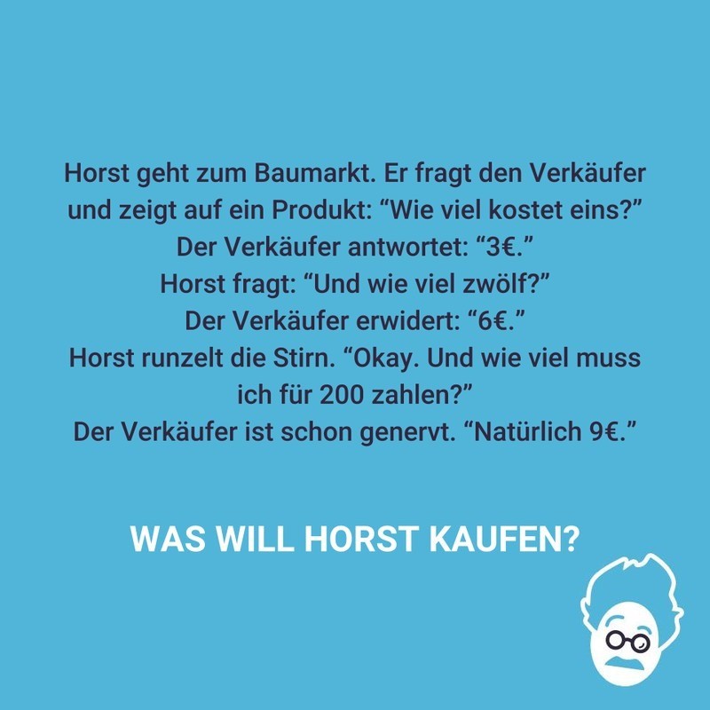 Was will Horst kaufen?