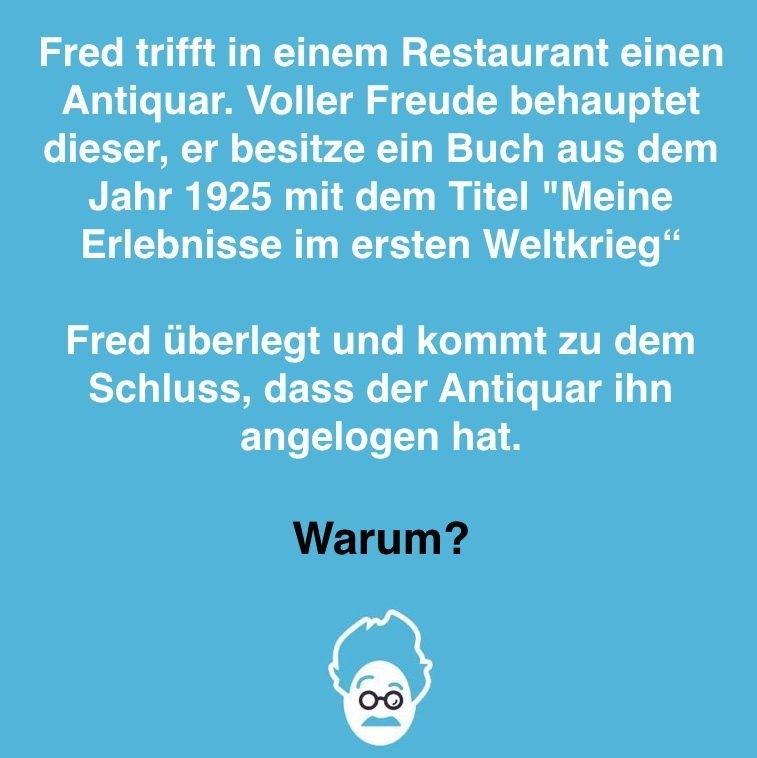 Welche Lüge tischt er auf?